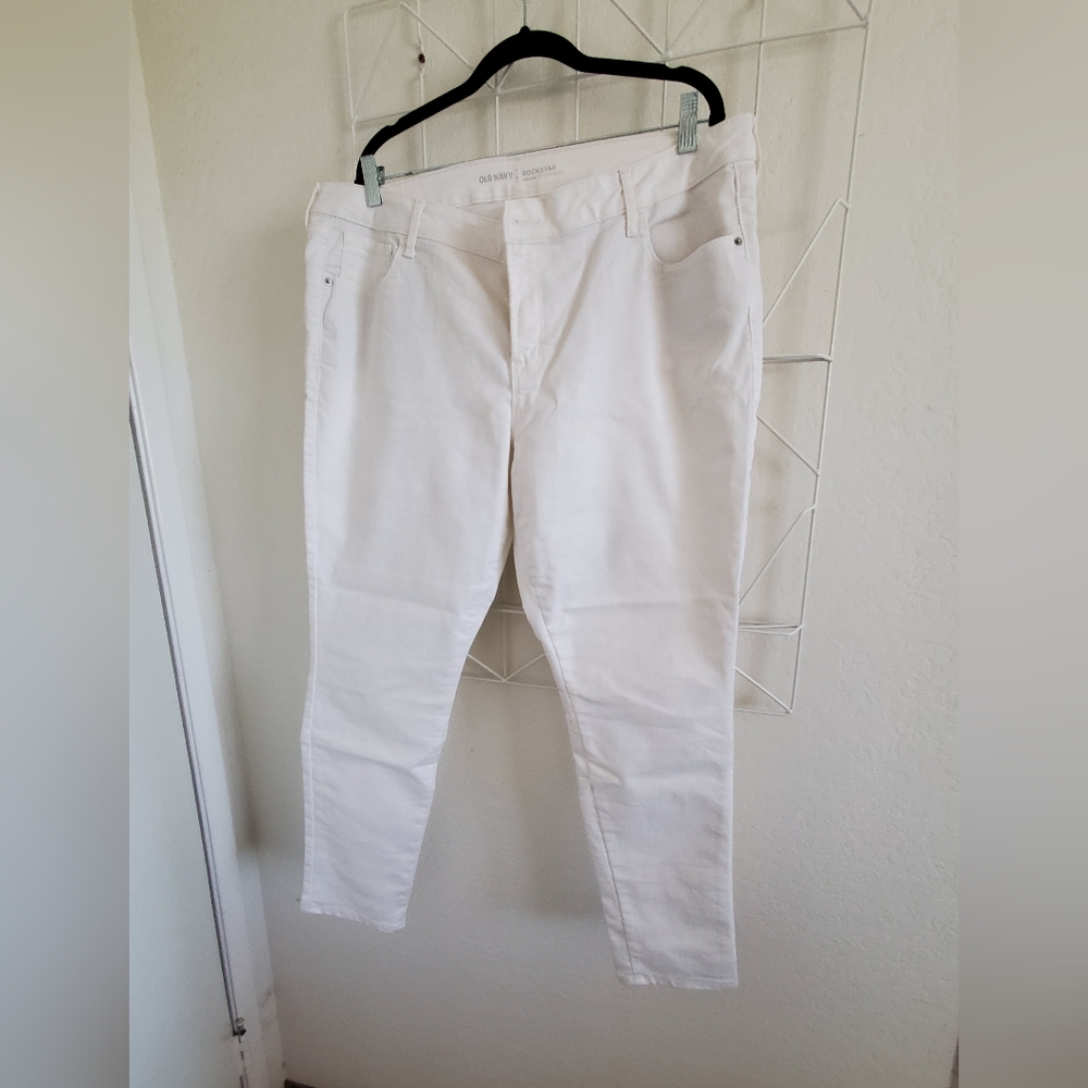 Old Navy White Rockstar Skinny Jeans